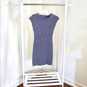 Banana Republic Blue Striped Dress